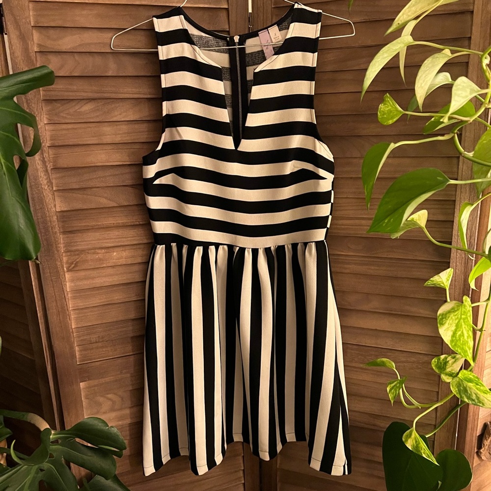 Striped babydoll dress